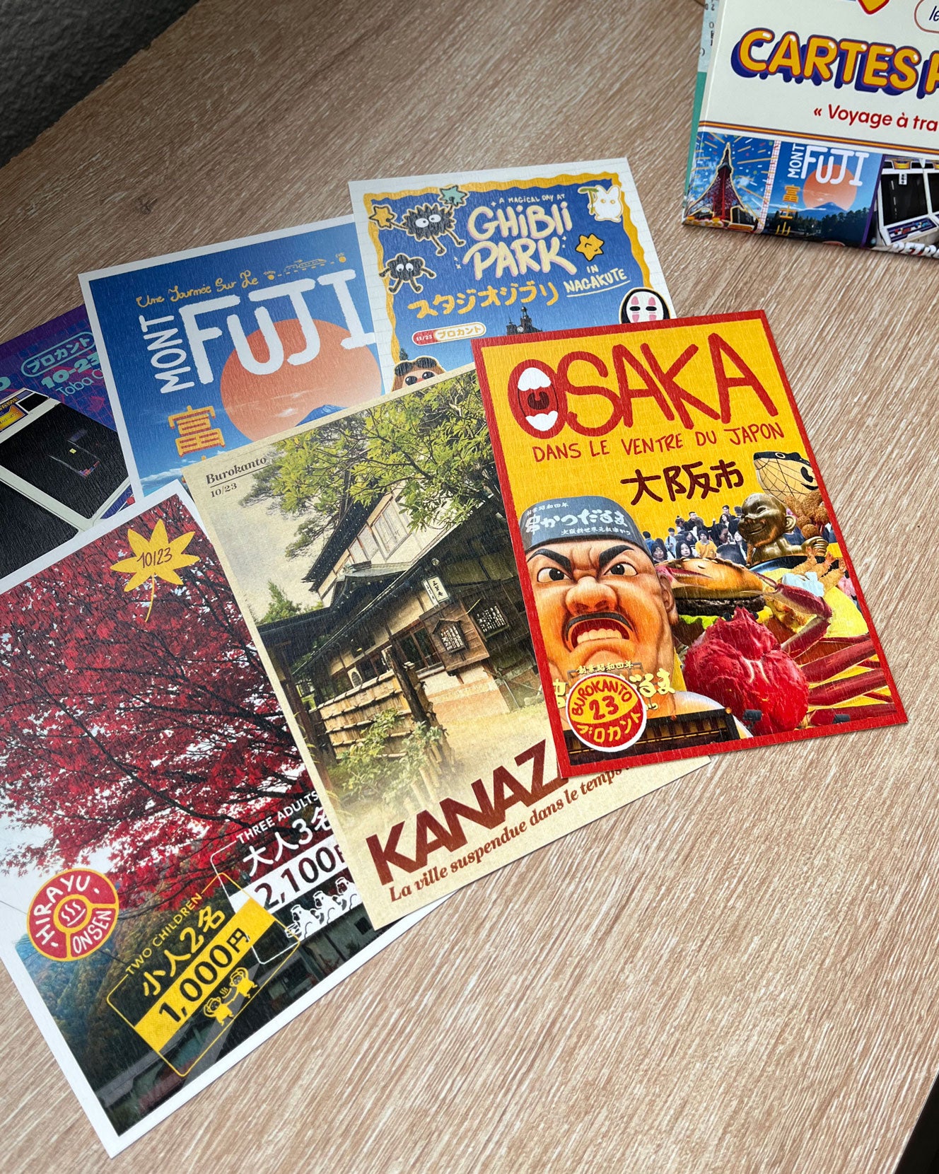 Cartes postales illustrées Japon – paysages et culture nippone