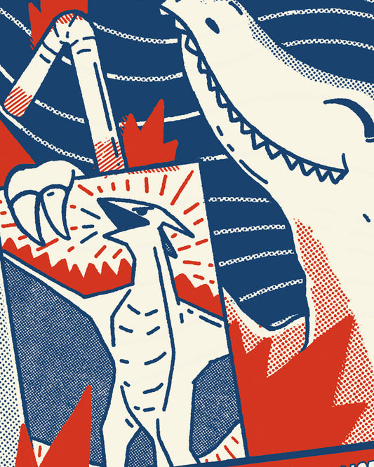 Affiche Kaijuice Rodan – poster monstre japonais parodie boisson 30x40 cm