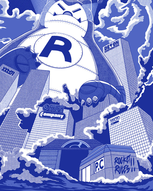 Affiche Ronflex Megabot – parodie robot géant japonais 30x40 cm