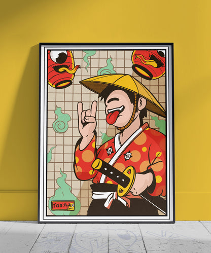 Affiche bushidō – poster samouraï et code d’honneur japonais 30x40 cm