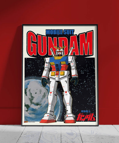 Affiche Gundam Tribute – poster robot géant japonais 30x40 cm